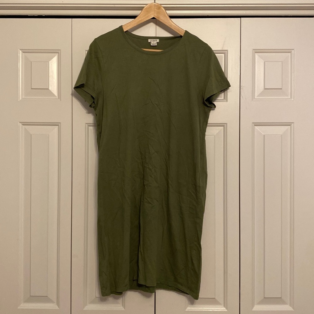J. Crew Factory T-Shirt Dress Olive